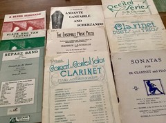Vintage B Flat Clarinet Solo Sheet Music Collection, 10 pieces