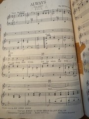 ANTIQUE SHEET MUSIC 1925 IRVING BERLIN&rsquo;S ALWAYS IRVING BERLIN INC.