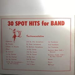 Robbins Music Corporation MPN 30 Spot Hits for Band Oboe Song Book Marching