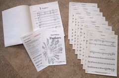 Daniel Pinkham FANFARES Full Score Complete Parts Unison Chorus Octavo w/ Organ