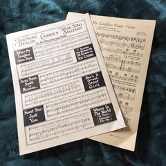 Poster 1920 Sheet Music, Piano Players , Vintage, Over 100 Yo Misic