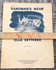 Sandman&rsquo;s Near Piano Sheet Music 1944 Ella Ketterer Vintage Original 1940&rsquo;s