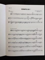 Guitar Quartet Sheet Music – Telemann Sonata in C – Full Score & Parts DO15