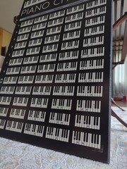 Piano Chords Reference Poster Educational Music Chart Piano Chord Wood Poster