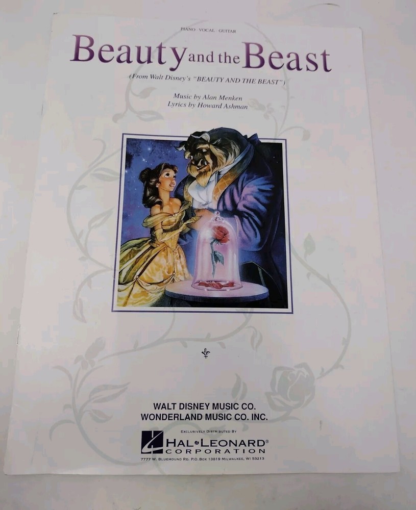 Walt Disney&rsquo;s Beauty and the Beast Piano Vocal Guitar 1991 Hal Leonard Chords