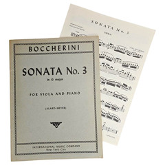 Boccherini Sonata No 3 In G Major Viola And Piano Sheet Music Score IMC 821