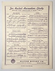 Bells Across the Valley N Louise Wright, Piano Sheet Music 1953