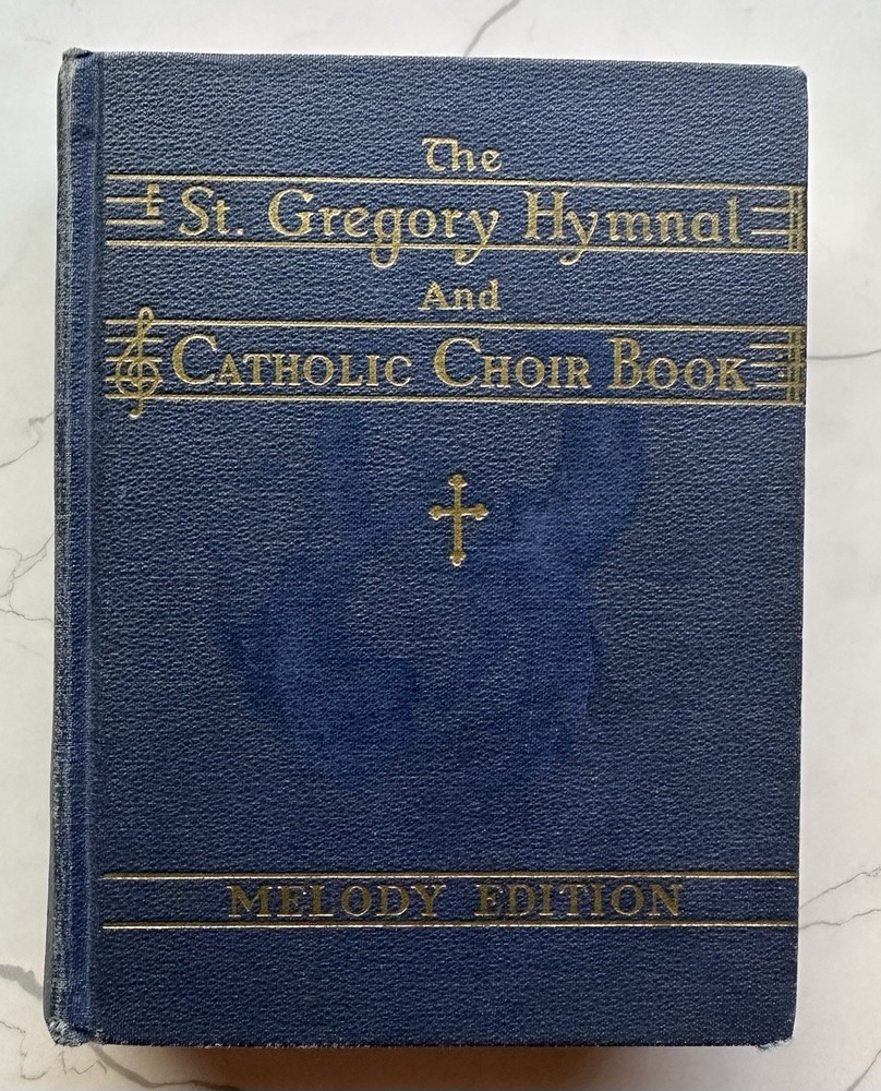 Vintage St. Gregory Hymnal & Catholic Choir Book 1947 Melody Edition Sheet Music