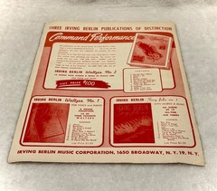 VTG 1942 « WHITE CHRISTMAS » SHEET MUSIC SIMPLIFIED PIANO SOLO IRVING BERLIN