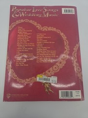 Popular Love Songs & Wedding Music Piano Book 1998 Cover Damage
