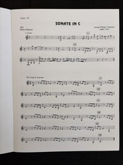 Guitar Quartet Sheet Music – Telemann Sonata in C – Full Score & Parts DO15