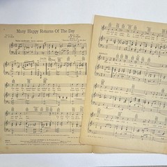 M. Witmark & Sons Many Happy Returns of the Day Sheet Music Vocal Solo 8872