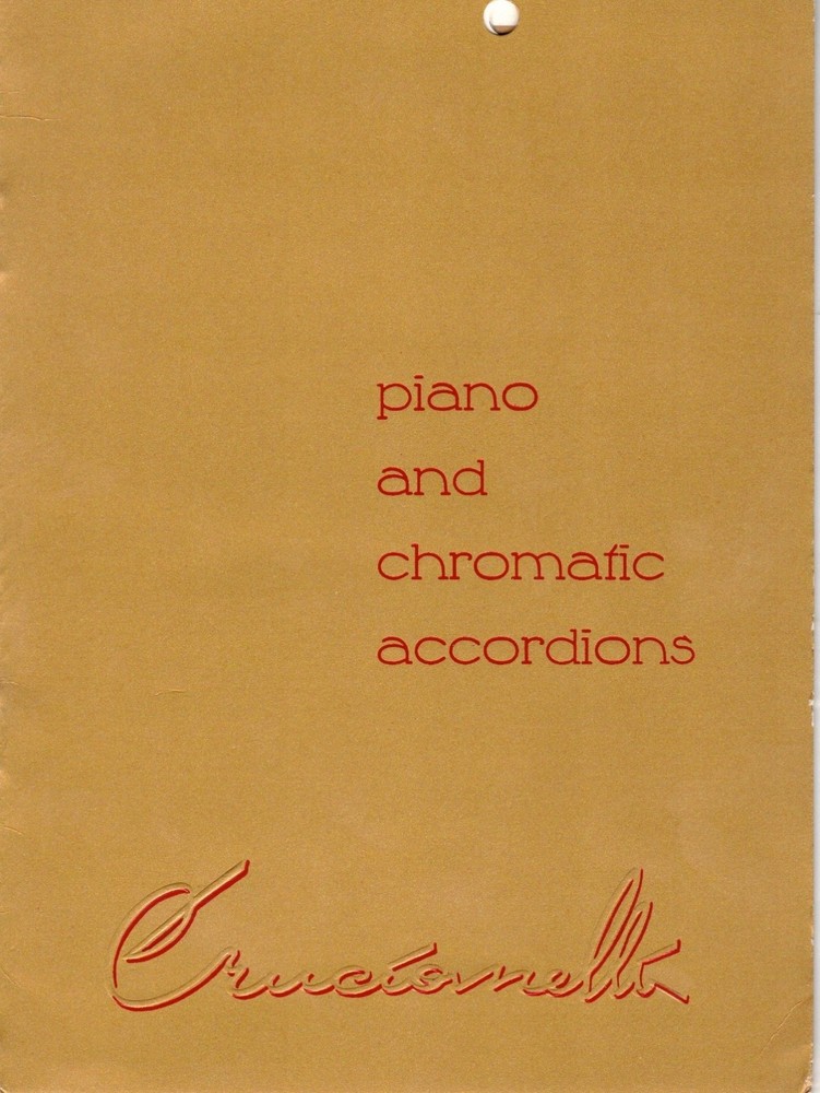 CRUCIANELLI ACCORDION 1970&rsquo;s PRODUCT LINE FULL COLOR CATALOG (ITALY) NOS