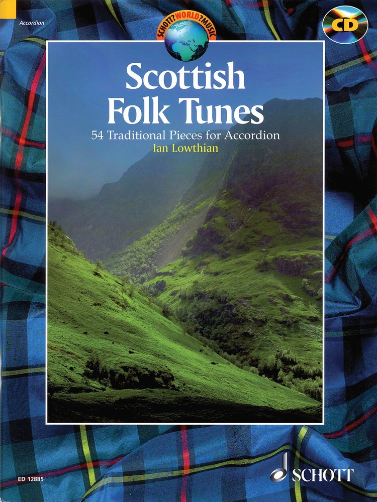 Scottish Folk Tunes Accordion Solo Sheet Music 54 Traditional Pieces Book CD