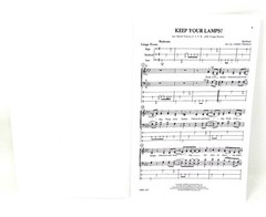 Keep Your Lamps Sacred Sheet Music 1982 Piano Conga Drums Clean SATB US Seller