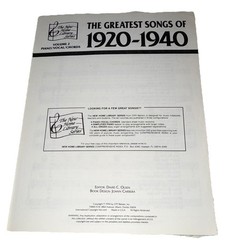 Vintage The New Home Library Series Greatest Songs 1920-1940 Vol 2 Piano/Vocal