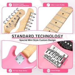 30 Inch Kids Electric Guitar Beginner Kits ST Style Mini Electric Guitar for …