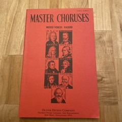 Master Choruses Mixed Voices Sacred Oliver Ditson Company 1933 Excellent Shape