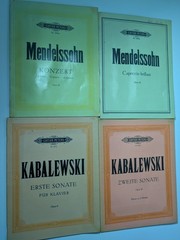 Edition Peters Piano Lot 4 Books Mendelssohn Concerto Kabalevsky Sonatas Clean