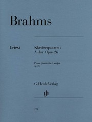 Brahms Piano Quartet A Major Op 26 Violin Viola Henle Urtext Music Book