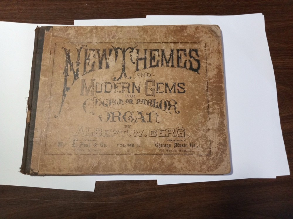 1878 New Themes & Modern Gems Albert W Berg Antique Church Organ Sheet Music