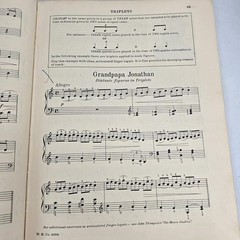 John Thompson Modern Course Second Grade Piano Book 1937 Sheet Music Tutor Vtg