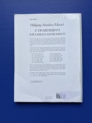 Mozart – 17 Divertimenti for Various Instruments – Dover Study Score PB