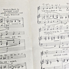 I Should Care Sheet Music Lyrics Chords 1944 Sammy Cahn Thrill Of A Romance Vtg