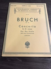G. Schirmer Bruch Concerto in G minor Violin and Piano Sheet Music Vol. 217