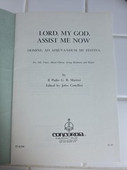 Lord, My God Assist Me Now sheet music Solo Voices SATB Strings,Organ 1958