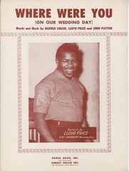 LLOYD PRICE-ORIGINAL SHEET MUSIC-« WHER WERE YOU (ON OUR WEDDING DAY »-RHYTHM BLUE