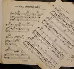John Lennon Yoko Ono (Just Like) Starting Over Sheet Music 1980 Lenono Music