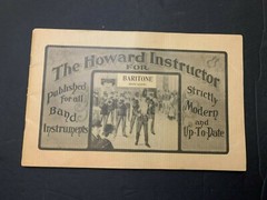1904 The Howard Instructor For Baritone Bass Cleff For All Band Instruments Book