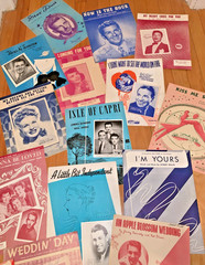 Sheet Music Lot of 19 Mid Century – Perry Como, Irving Berlin, Tommy Dorsey, etc