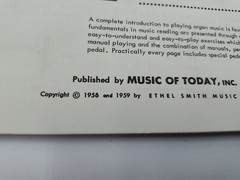 ✅🎼🎹1958 Organ Course BOOK ONE David Glover Lowrey Vintage Antique 👀📸SEE📏📸