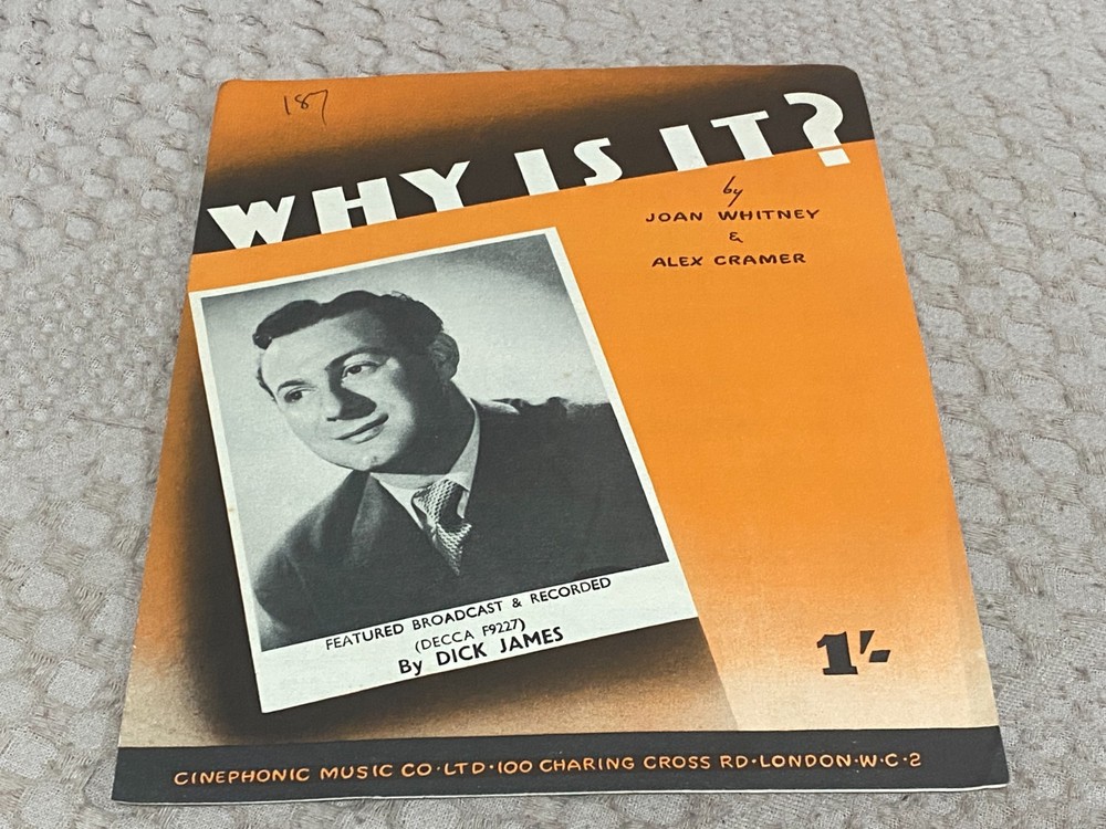 SMF29 SHEET MUSIC – WHY IS IT? DICK JAMES