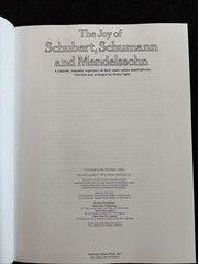 The Joy of Schubert Schumann and Mendelssohn Denes Agay Piano Sheet Music Book