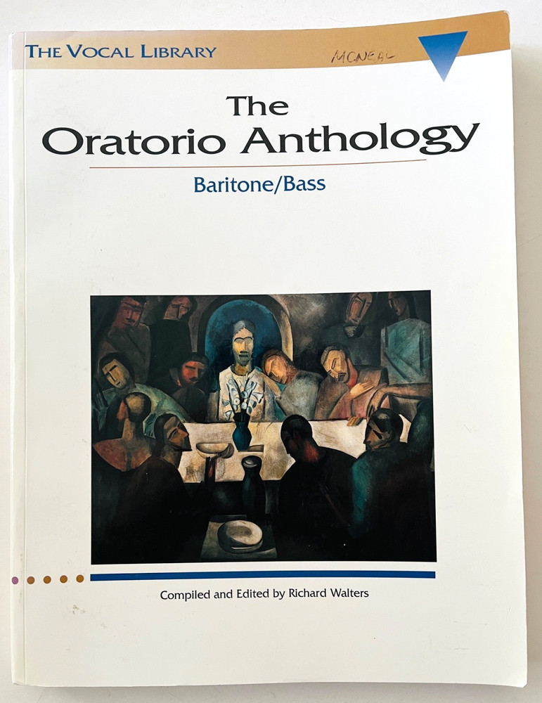 Oratoriao Anthology Vocal Library Baritone or Bass Voice Music Book Large Format