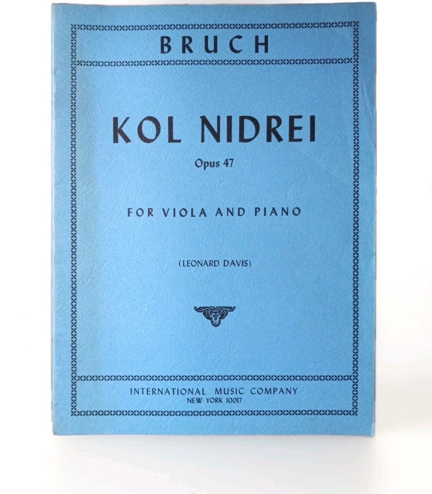 Vintage 1982 Viola and Piano, Kol Nidrei Opus 47, Bruch Additional Viola Laid In