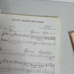 Lot 2 ROCKY MOUNTAIN HIGH, Back Home Songbook John Denver Cherry Lane Music Co