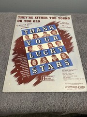 Vintage Sheet Music They&rsquo;re Either Too Young Or Too Old 1943