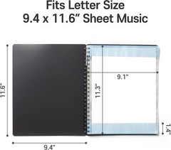Durable 80-Page Music Folder with Detachable Name Tag – Perfect for Performers