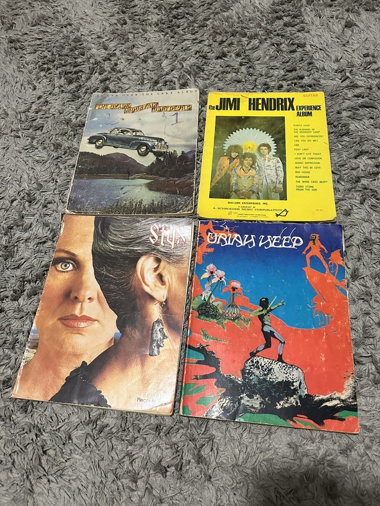 Lot Of Various Vintage Classical rock guitar Songbooks From Various Artists