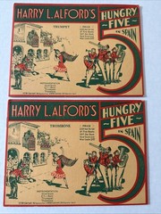 1931 Harry L Alford HUNGRY FIVE IN SPAIN Trumpet + Trombone Parts VG RARE