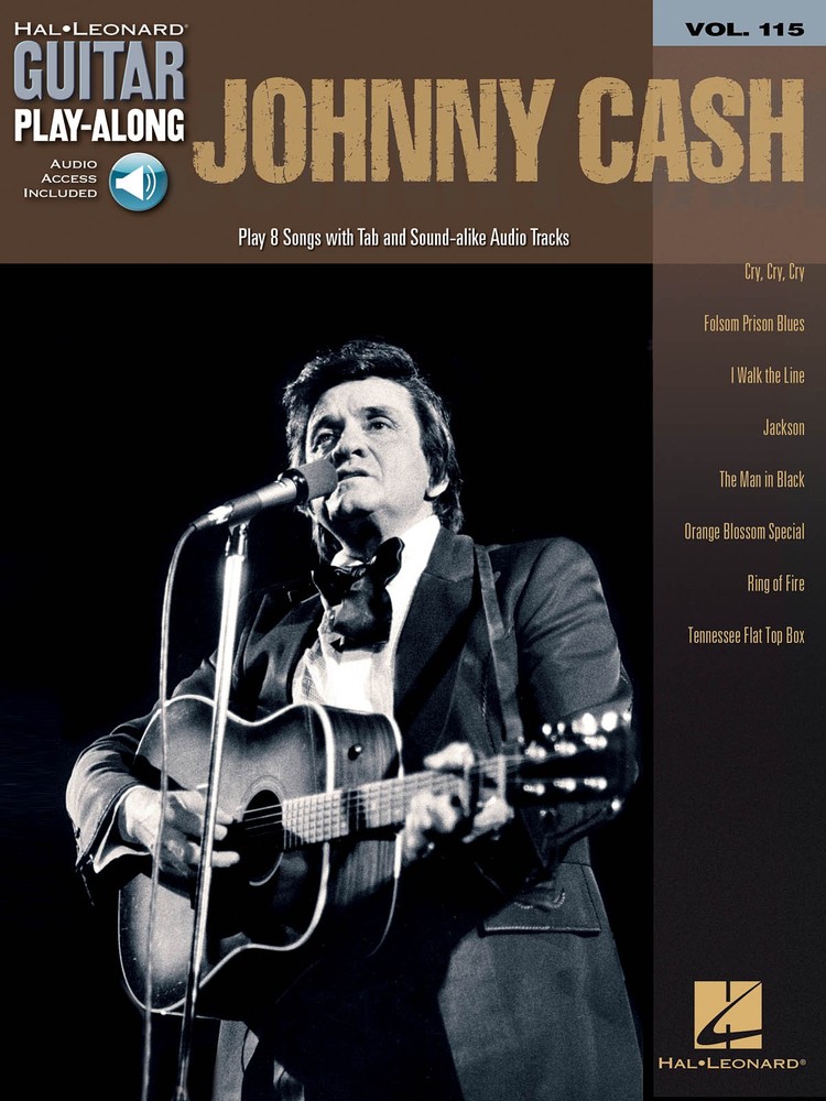 Johnny Cash Guitar Play-Along Vol 115 Country Tab Sheet Music Book Online Audio