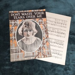 1923 Music Poster Sheet Music « Don&rsquo;t Waste Your Tears On Me