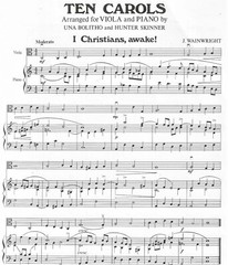 TEN CAROLS Arr. For VIOLA & Piano By Bolitho & Skinner