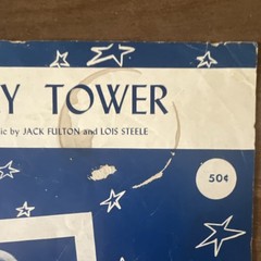 Melrose Music Corp. Ivory Tower Piano Sheet Music 1956 Jack Fulton Lois Steele