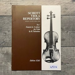 SCHOTT VIOLA REPERTORY No 5 Sonata in A minor for Viola & Piano Acc R Valentine
