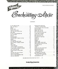 Enchanting Music 57 Songs Voice-Piano-Guitar 160 Pages Clean Condition